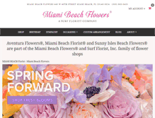 Tablet Screenshot of miamibeachflowers.com